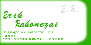erik rakonczai business card